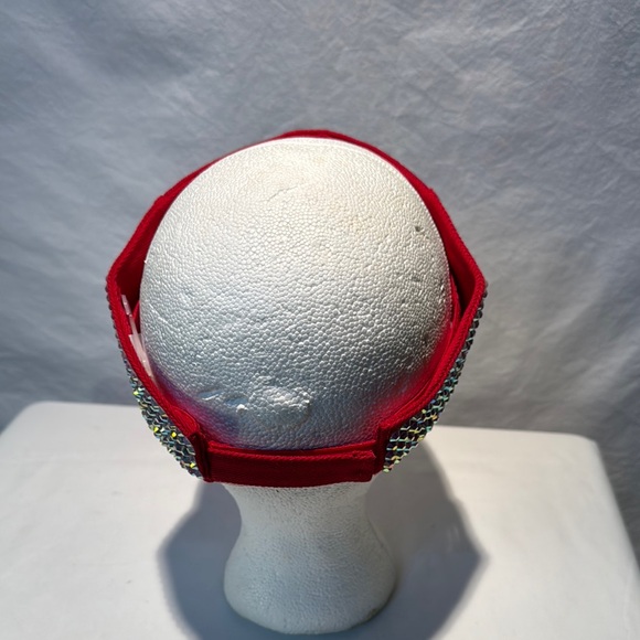 Sparkling Red Rhinestone Cap - Picture 4 of 9